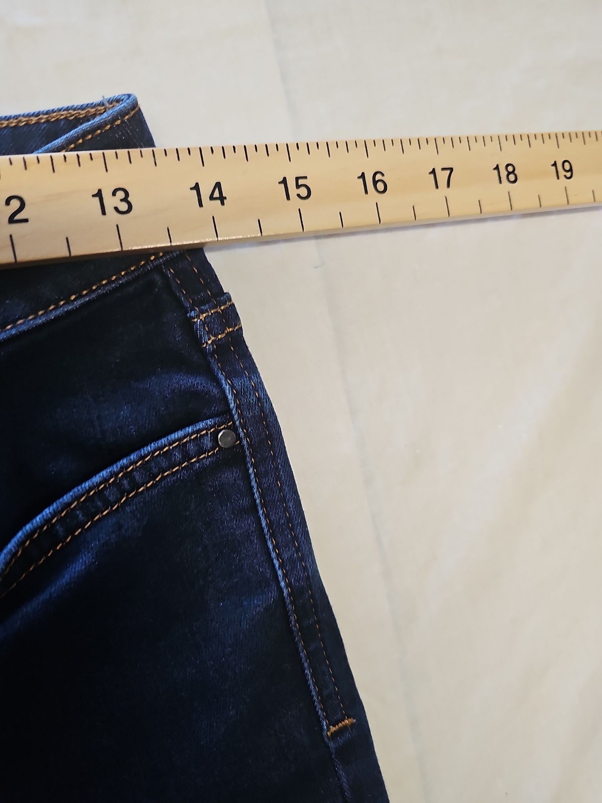 Marks & Spencer Autograph Dark Indigo Skinny Jeans A8 1322 - Image 6