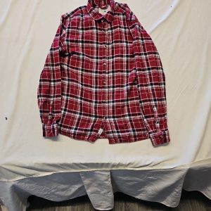 Only & Sons Red Plaid Flannel Button Down Shirt A11 1310