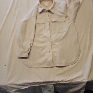 H&M Cream Oversized Shacket Jacket XL W1306