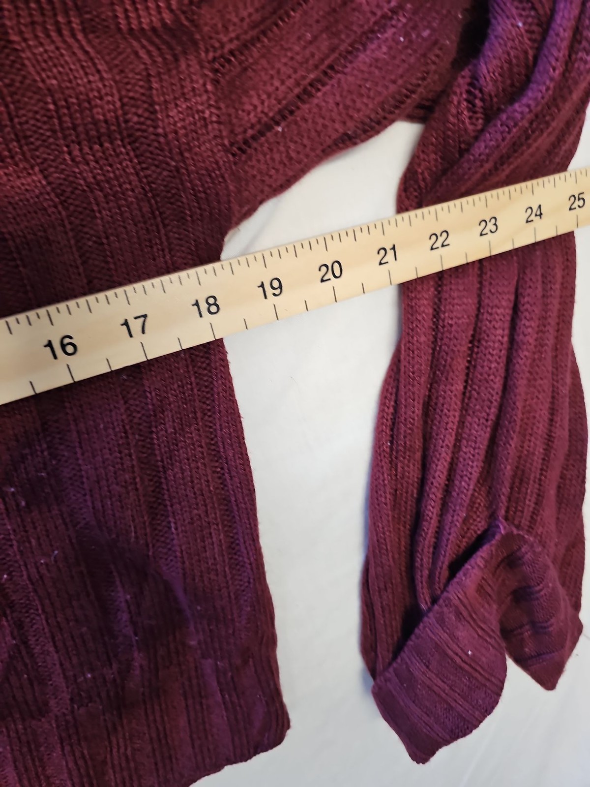 Boohoo Tall Burgundy Ribbed Mock Neck Cropped Jumper A11 1307 - Image 5