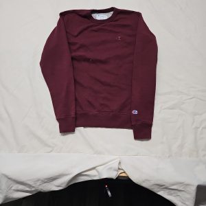 Champion Authentic Crewneck Sweatshirt in Burgundy slight bleach mark A13 1362