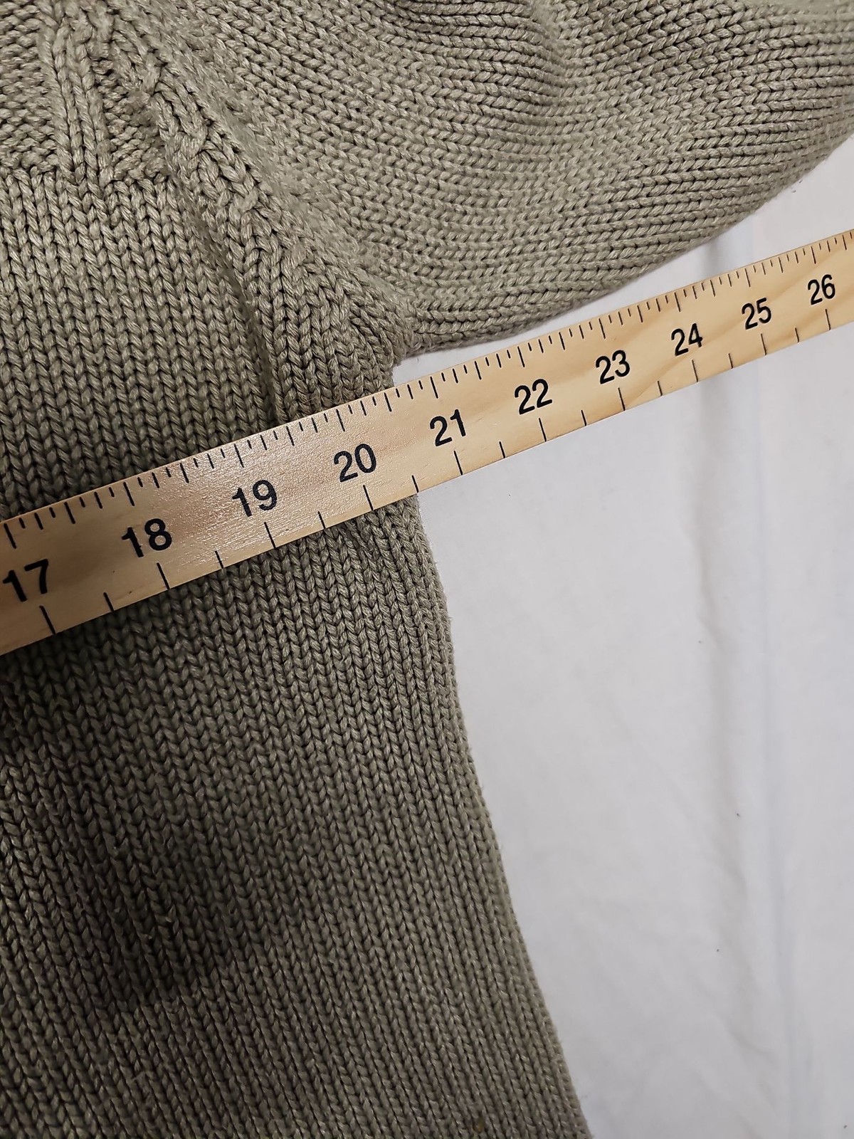 George Men's Sage Green Ribbed Mock Neck Button Jumper A14 1374 - Image 5