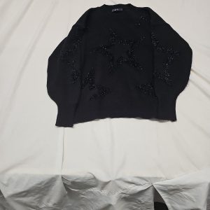 Next Black Star Pattern Sparkle Jumper A16 1391