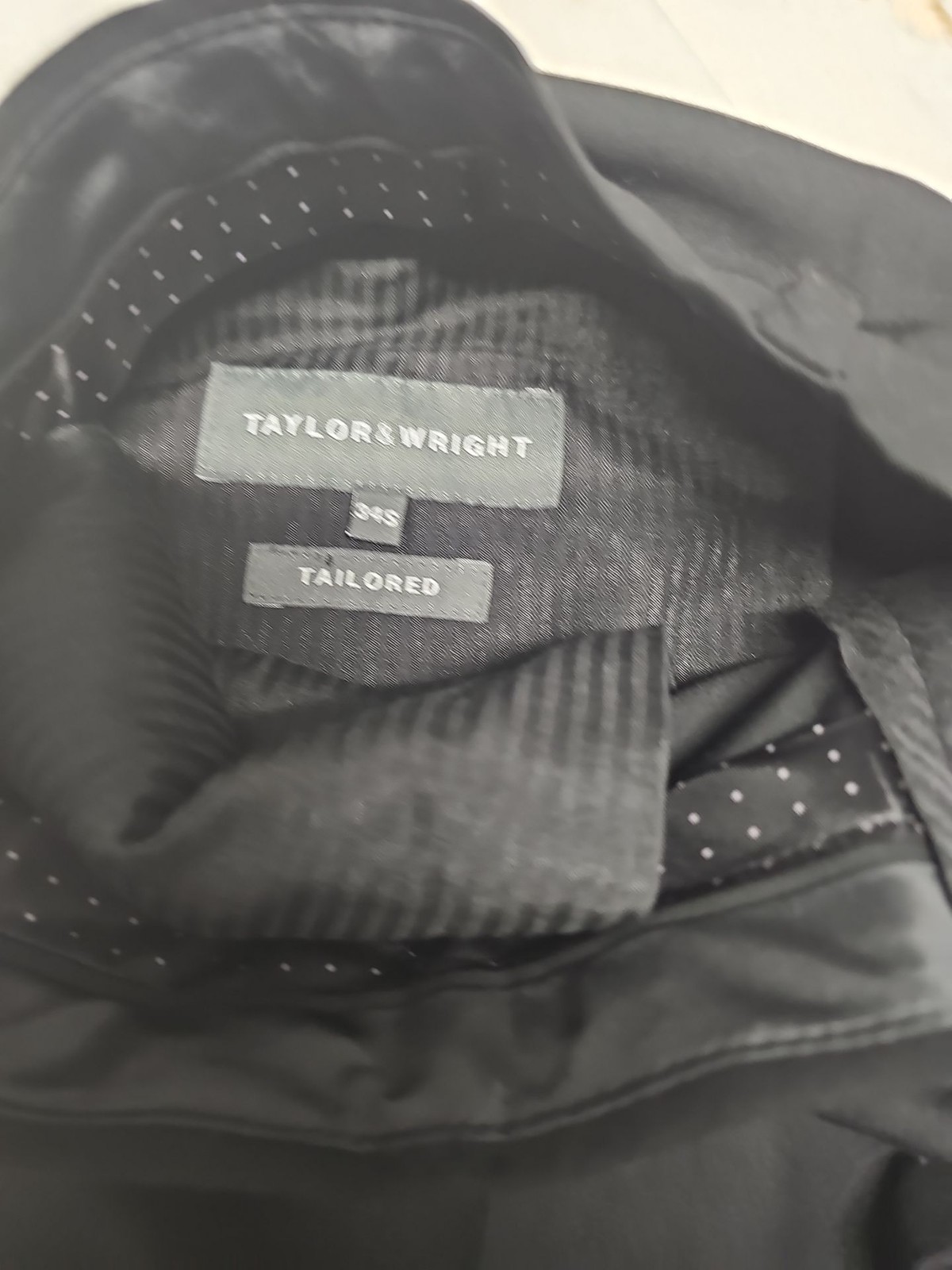 Taylor & Wright Tailored Fit Black Tuxedo Trousers – 34S A16 1396