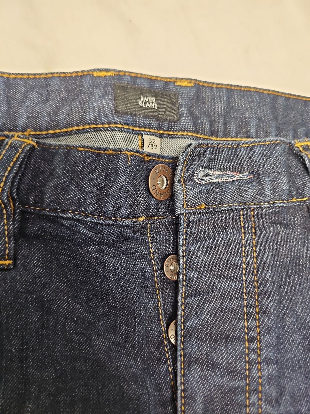 River Island Men’s Dark Wash Slim Jeans – 32/32 A16 1387