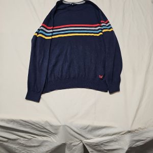 Crew Clothing Company Navy Striped Cotton Jumper XXL A16 1388