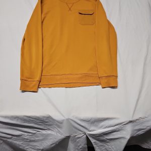 Primark Men's Mustard Yellow Crew Neck Sweatshirt with Flap Pocket A16 1389