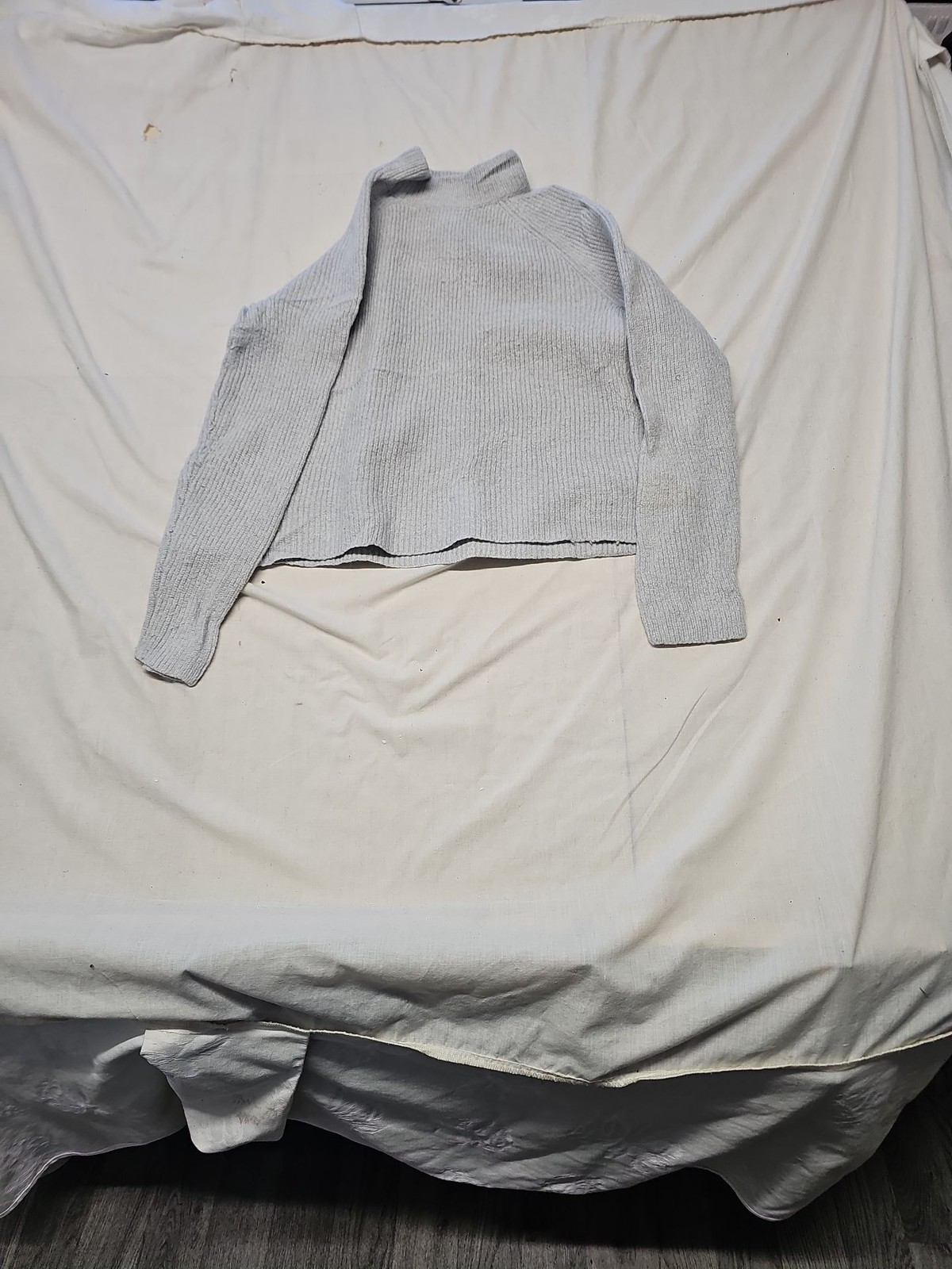Contemporary Grey Ribbed High-Neck Knit Jumper A12 1359