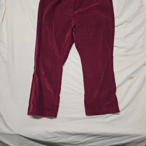 Cotton Traders Burgundy Corduroy Elastic Waist Trousers A4 1246