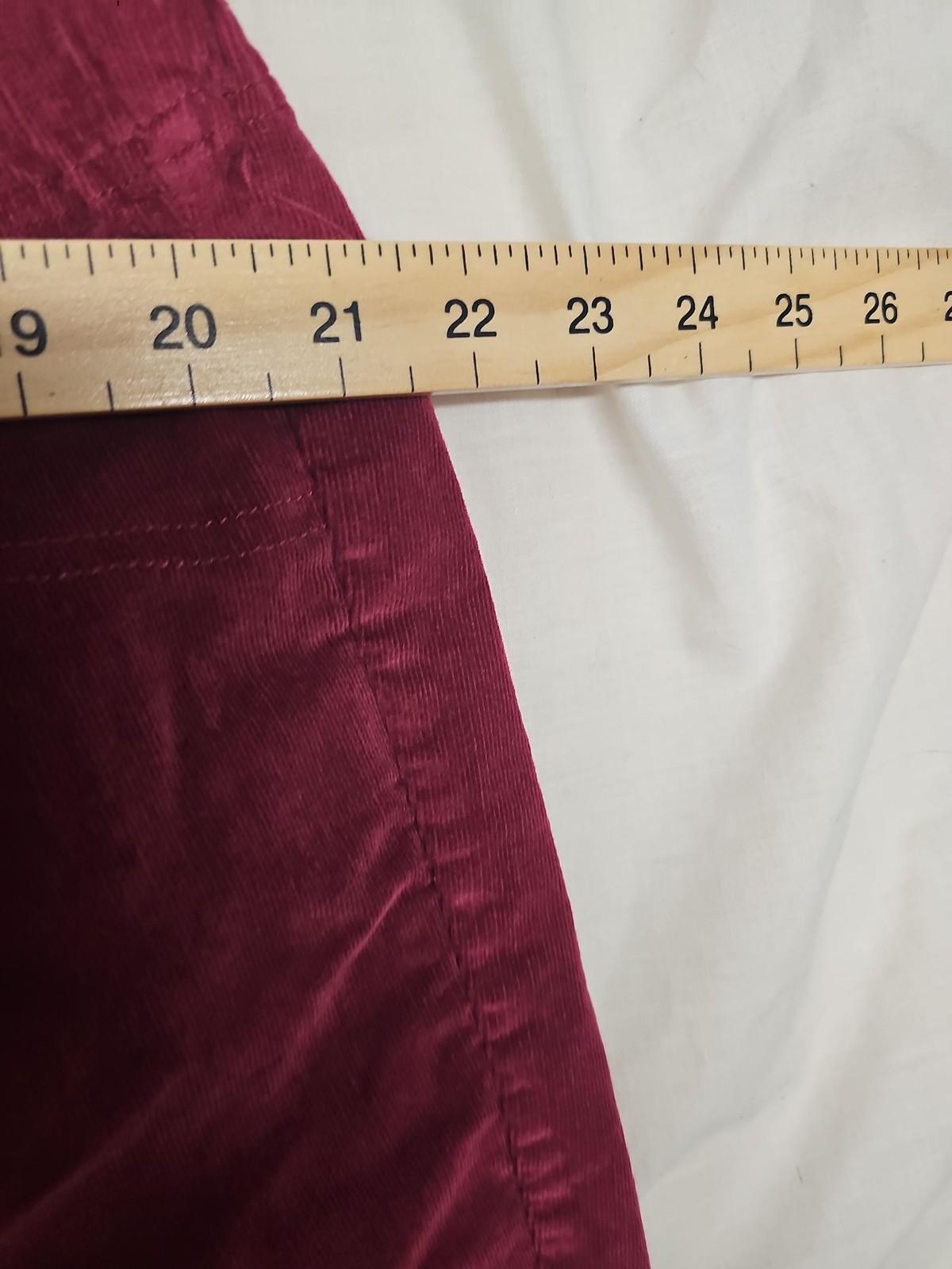 Cotton Traders Burgundy Corduroy Elastic Waist Trousers A4 1246 - Image 5