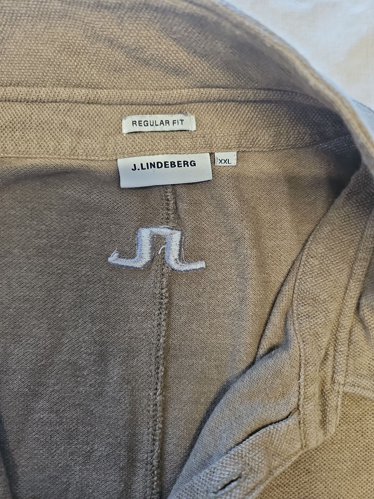 J.Lindeberg Taupe Regular Fit Polo Shirt – XXL A9 1341