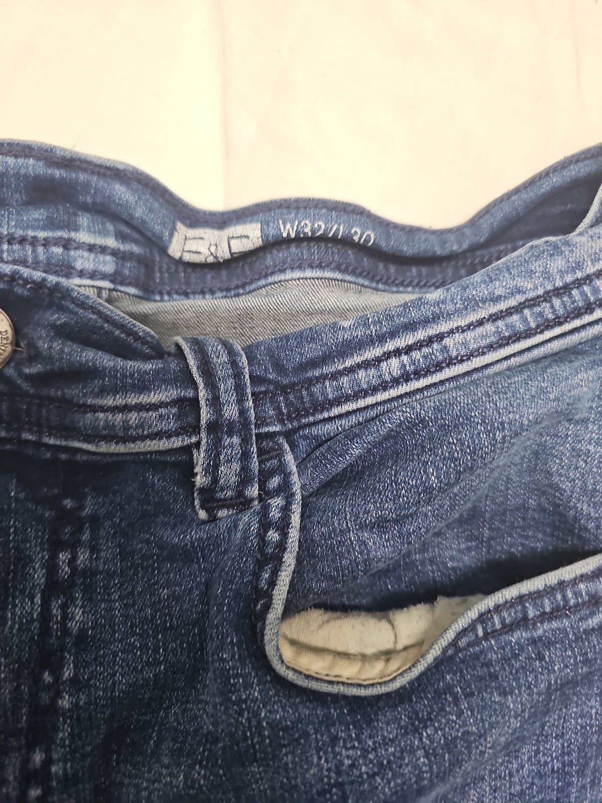 F&F Men’s Blue Straight Leg Denim Jeans W32 L30 A4 1245