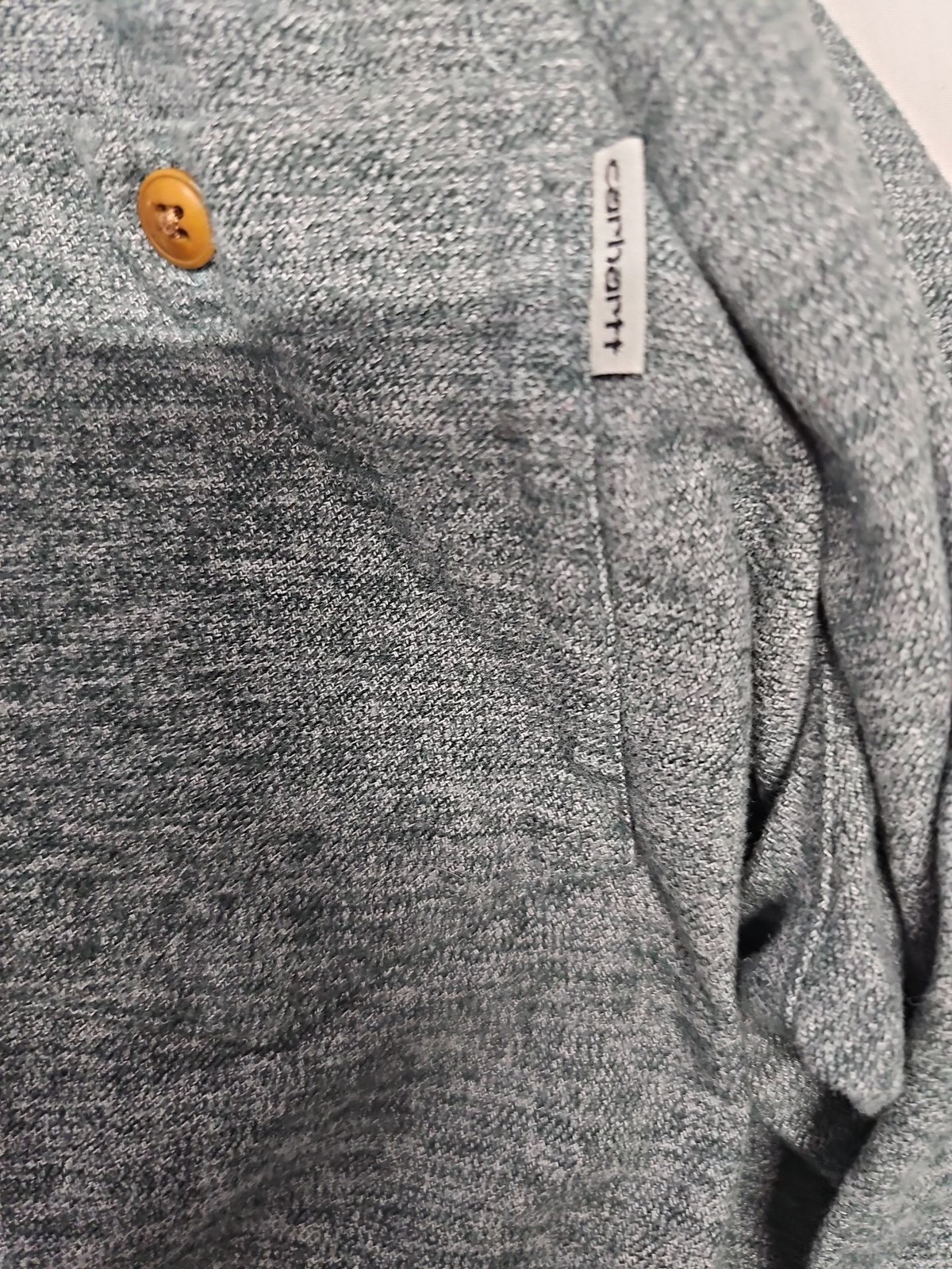 Carhartt WIP Madison Shirt Charcoal Gray Marl Cotton Flannel L A9 1338 - Image 4